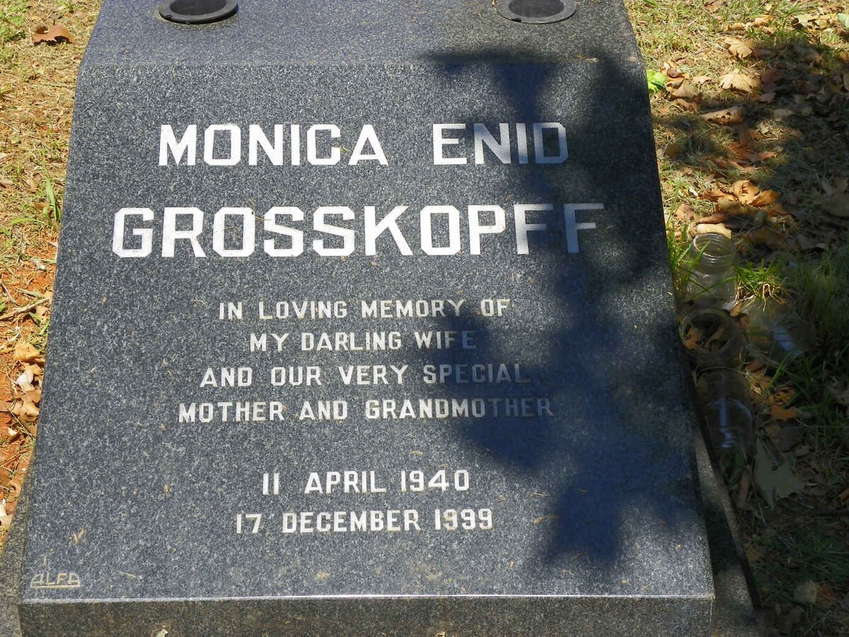 GROSSKOPFF Monica Enid 1940-1999