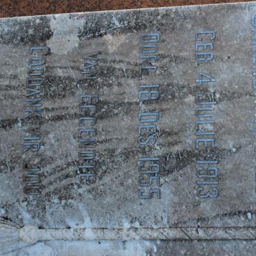 GRIESEL Barend Mattheus 1913-1955