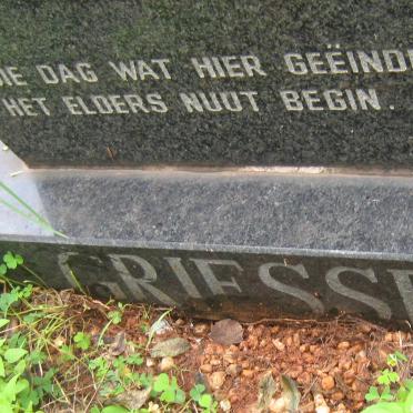 GRIESSEL Jacobus Phillipus 1940-1985