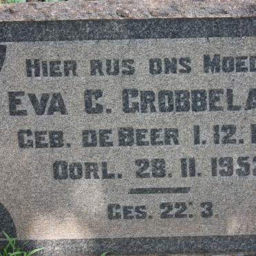 GROBBELAAR Eva C. nee DE BEER 1861-1952