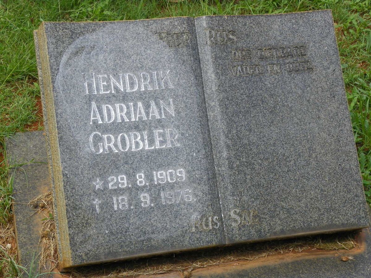 GROBLER Hendrik Adriaan 1909-1976