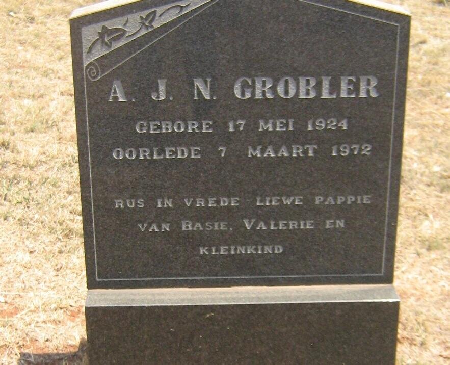 GROBLER A.J.N. 1924-1972