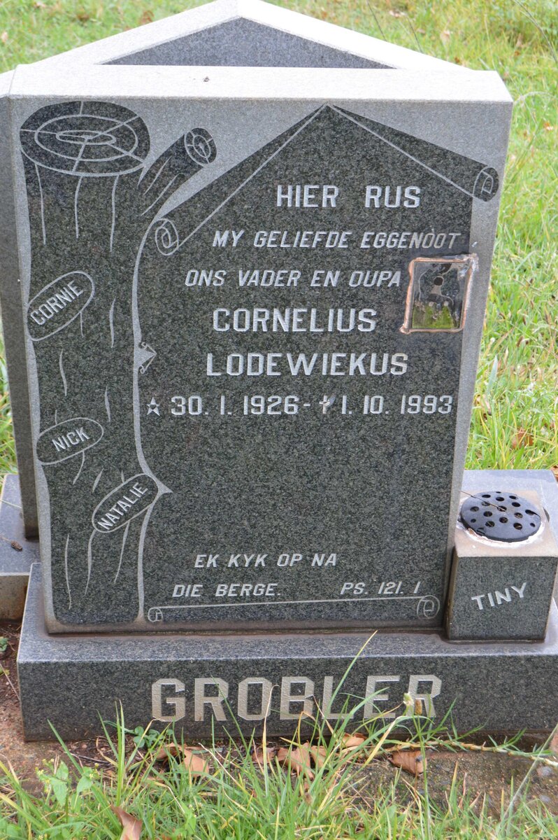 GROBLER Cornelius Lodewiekus 1926-1993