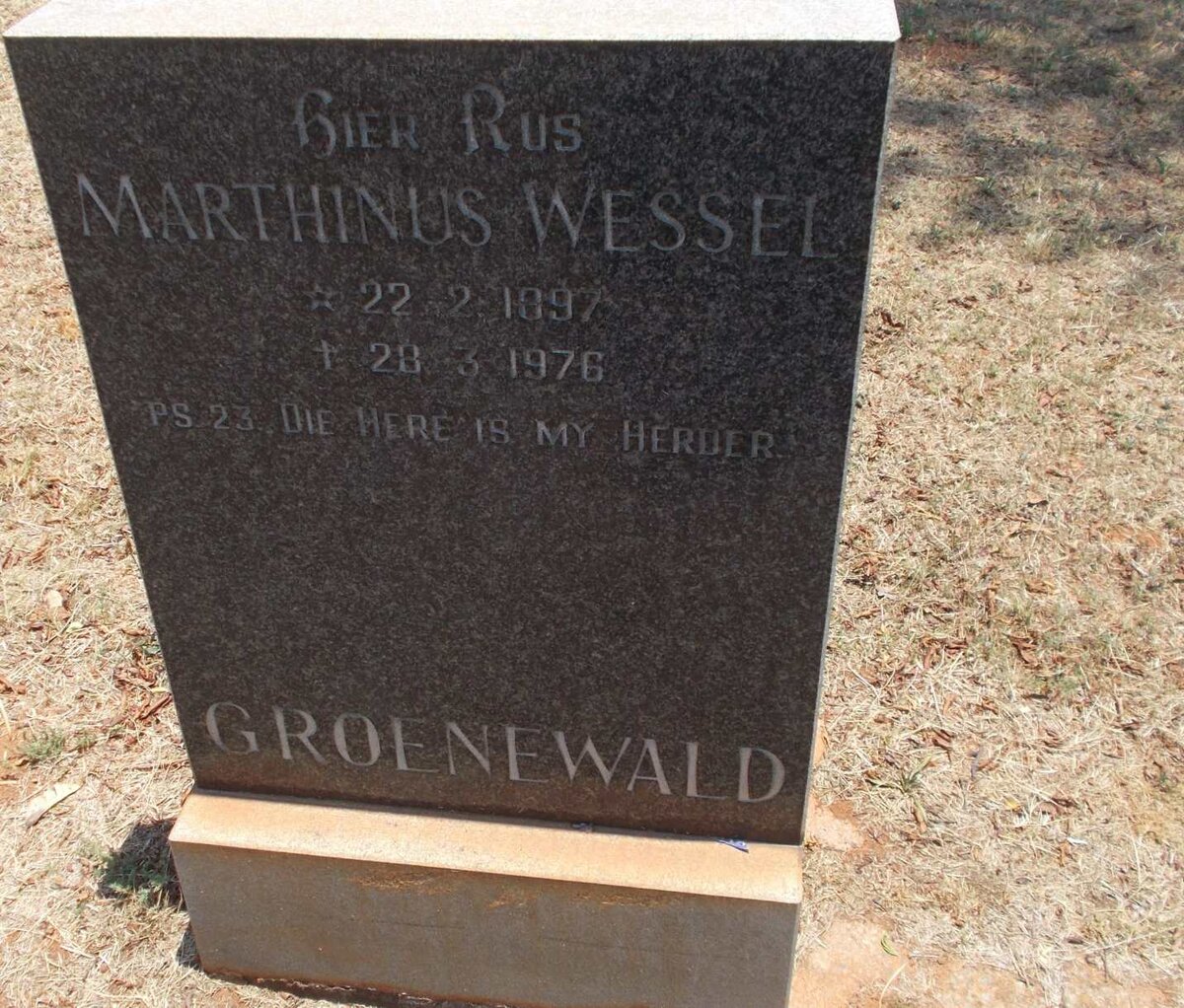 GROENEWALD Marthinus Wessel 1897-1976