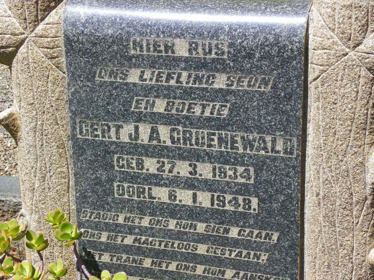 GROENEWALD Gert J.A. 1934-1948