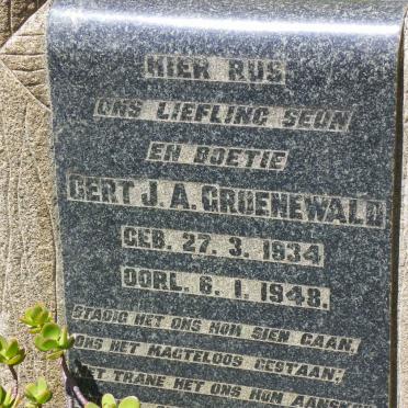 GROENEWALD Gert J.A. 1934-1948
