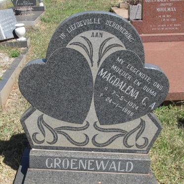 GROENEWALD Magdalena C.A. 1924-1988