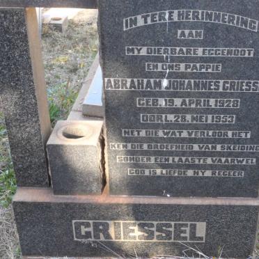 GRIESSEL Abraham Johannes 1928-1953