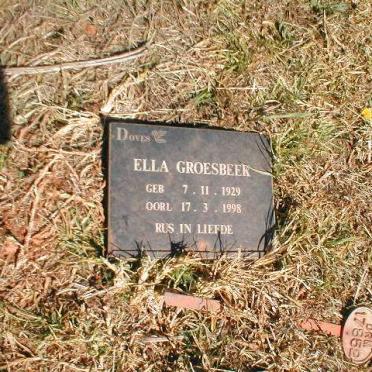 GROESBEEK Ella 1929-1998