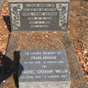 GRAHAM Frank 1909-1965 &amp; Rachel WALLIN formerly GRAHAM 1912-1987 :: GRAHAM Errol Frank 1940-1960