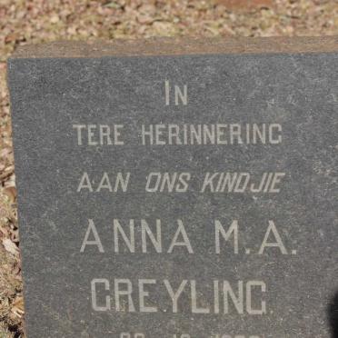 GREYLING Anna M.A. 1962-1962