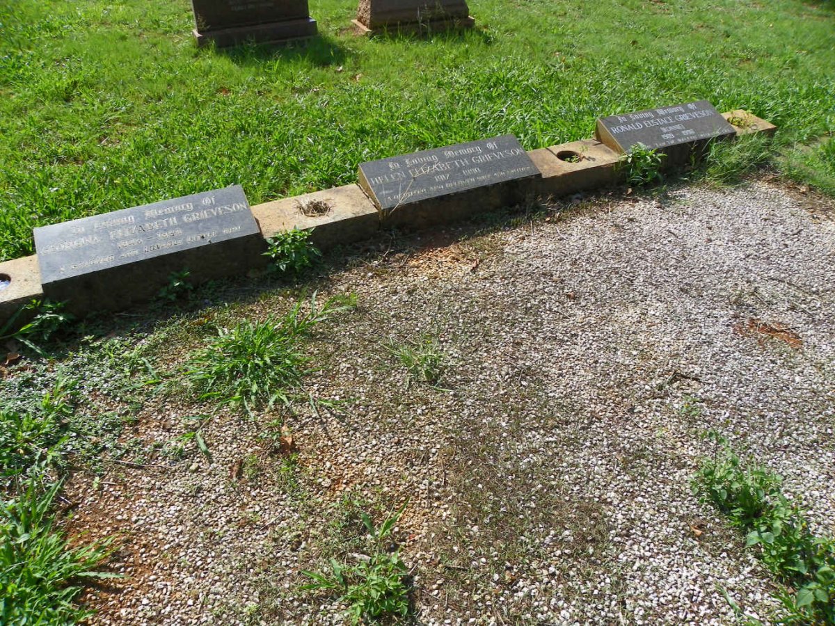 GRIEVESON Ronald Eustace 1909-1998 &amp; Helen Elizabeth 1917-1990 :: GRIEVESON Georgina Elizabeth 1949-1960
