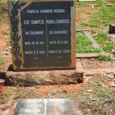 GUARNORI Cesare Giulio 1909-1985 :: GUARNORI Ilde Campesi 1911-1952 &amp; Maria Zanrosso 1911-1982