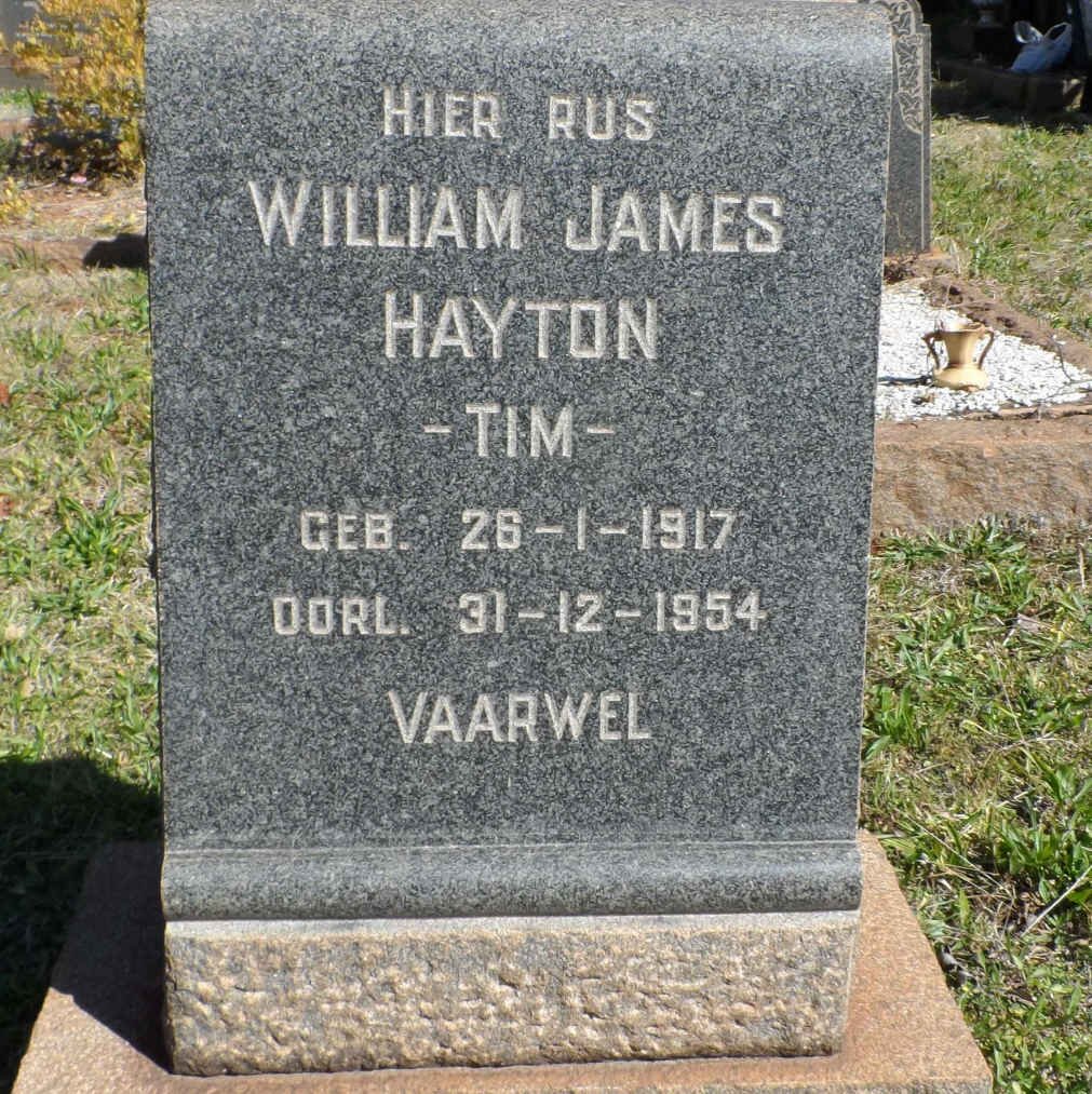 HAYTON William James 1917-1954