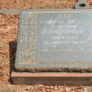 HAMER Eileen Edith nee MCCABE -1957