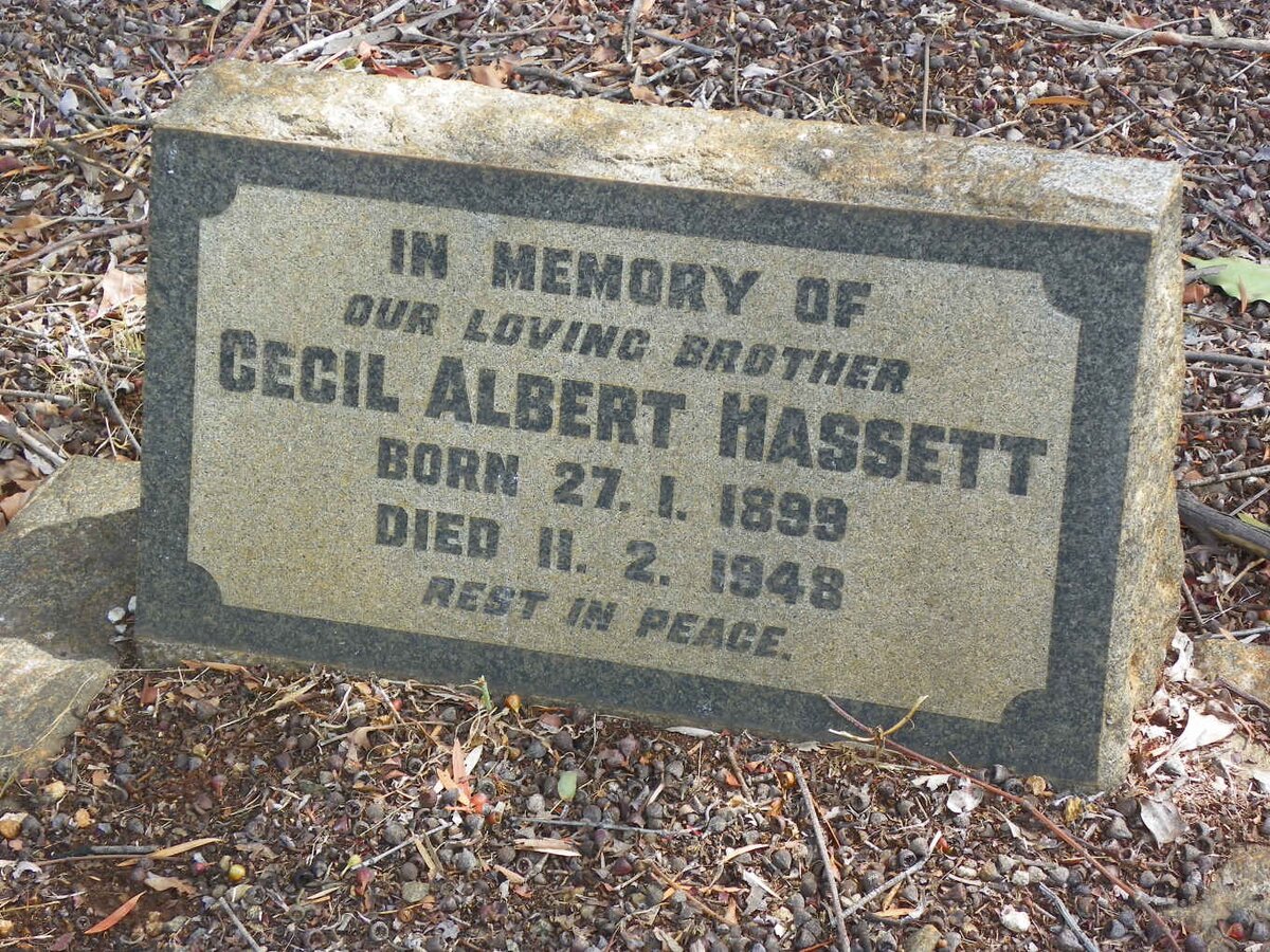 HASSETT Cecil Albert 1899-1948