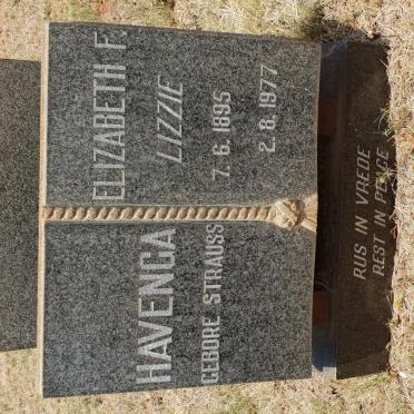 HAVENGA Elizabeth F. nee STRAUSS 1895-1977