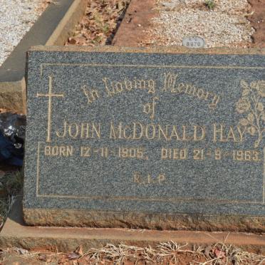 HAY John McDonald 1905-1963