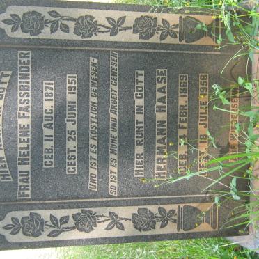 HAASE Hermann 1869-1956 :: FASSBINDER Helene 1871-1951