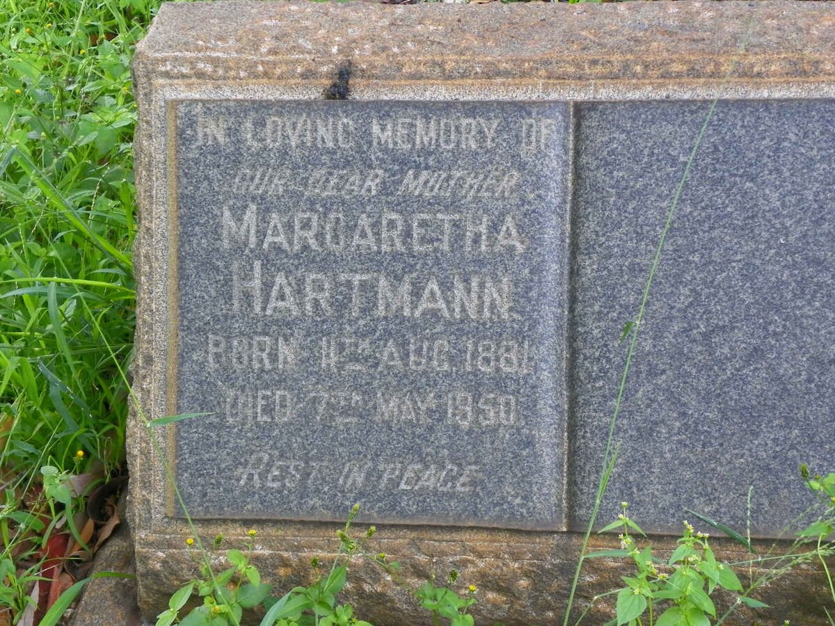 HARTMANN Margaretha 1881-1950