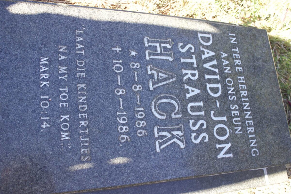 HACK David-Jon Strauss 1986-1986