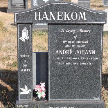 HANEKOM Andre Johann 1952-2000