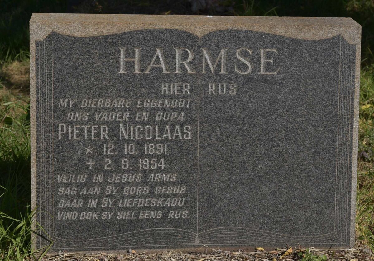 HARMSE Pieter Nicolaas 1891-1954