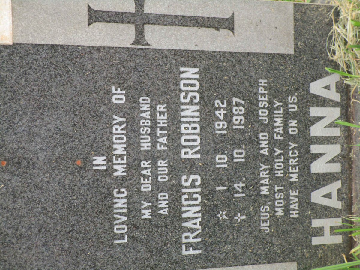 HANNA Francis Robinson 1942-1987