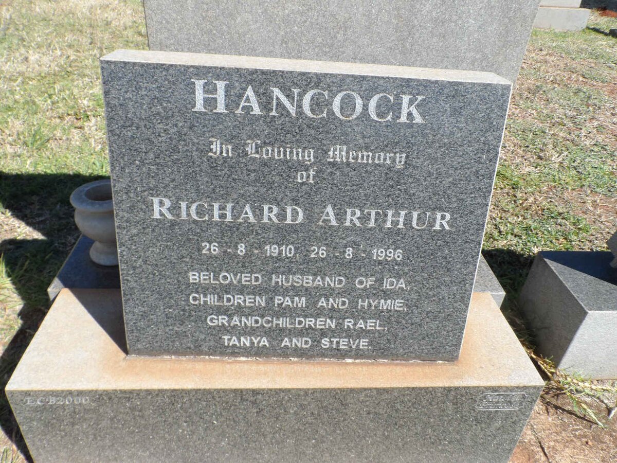 HANCOCK Richard Arthur 1910-1996