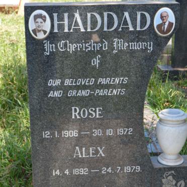 HADDAD Alex 1892-1979 &amp; Rose 1906-1972