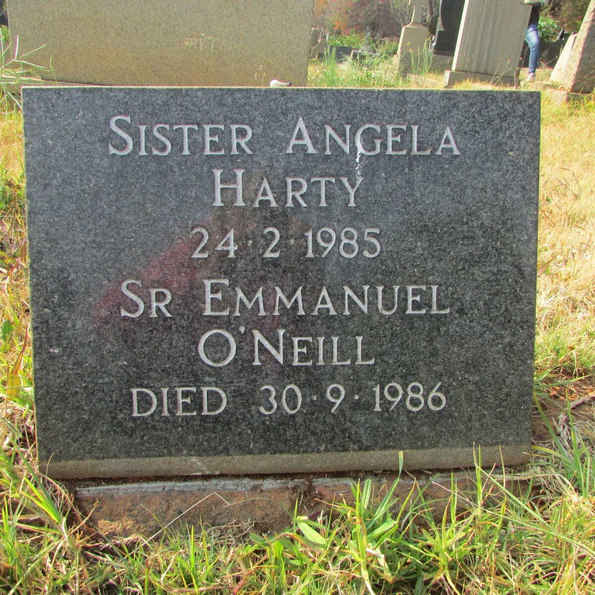 HARTY Angela -1985 :: O'NEILL Emmanuel -1986