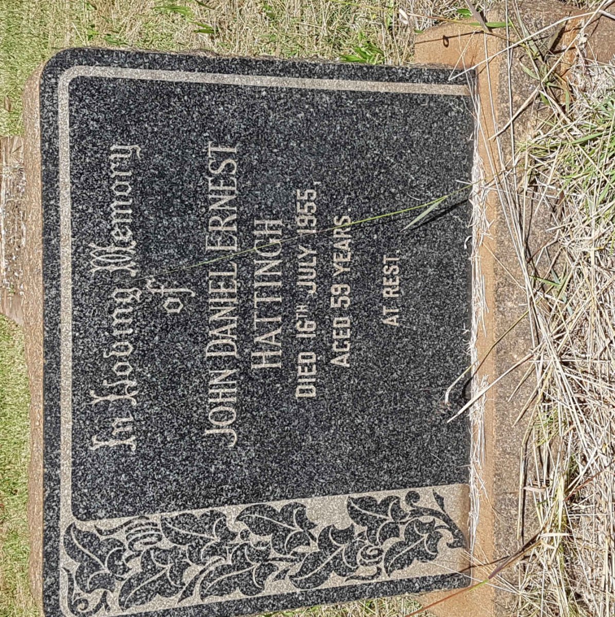 HATTINGH John Daniel Ernest -1955