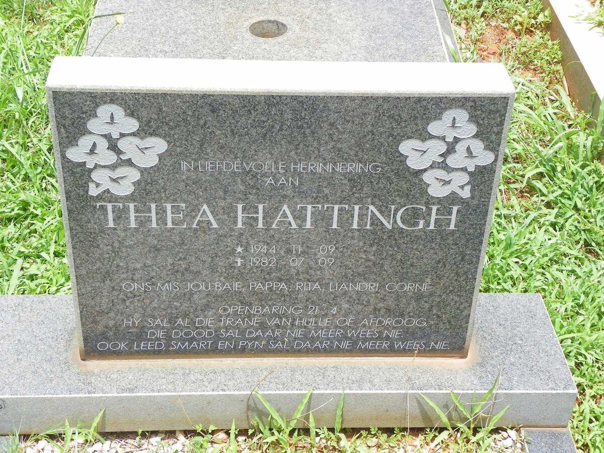 HATTINGH Thea 1944-1982