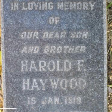 HAYWOOD Harold George 1884-1949 &amp; Isabella DICKSON 1888-1976