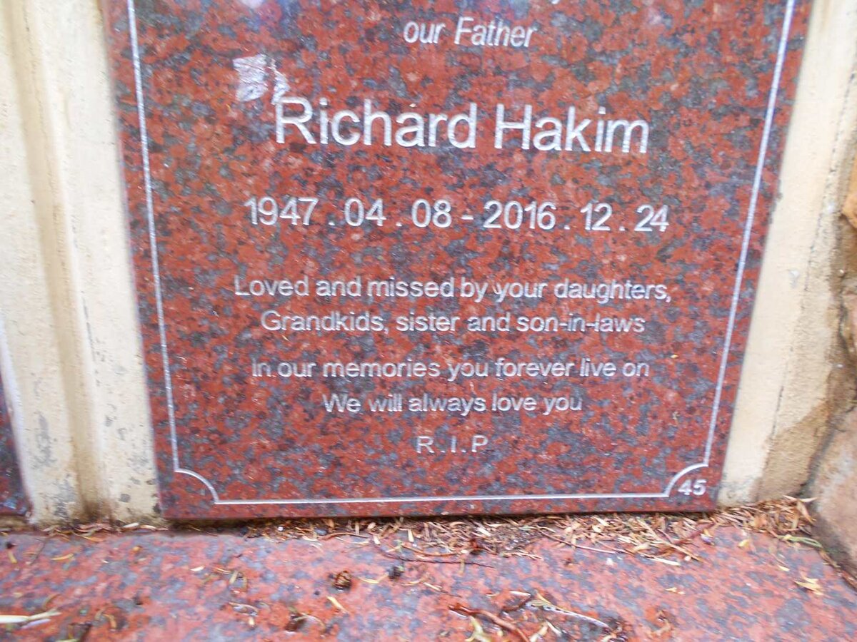 HAKIM Richard 1947-2016