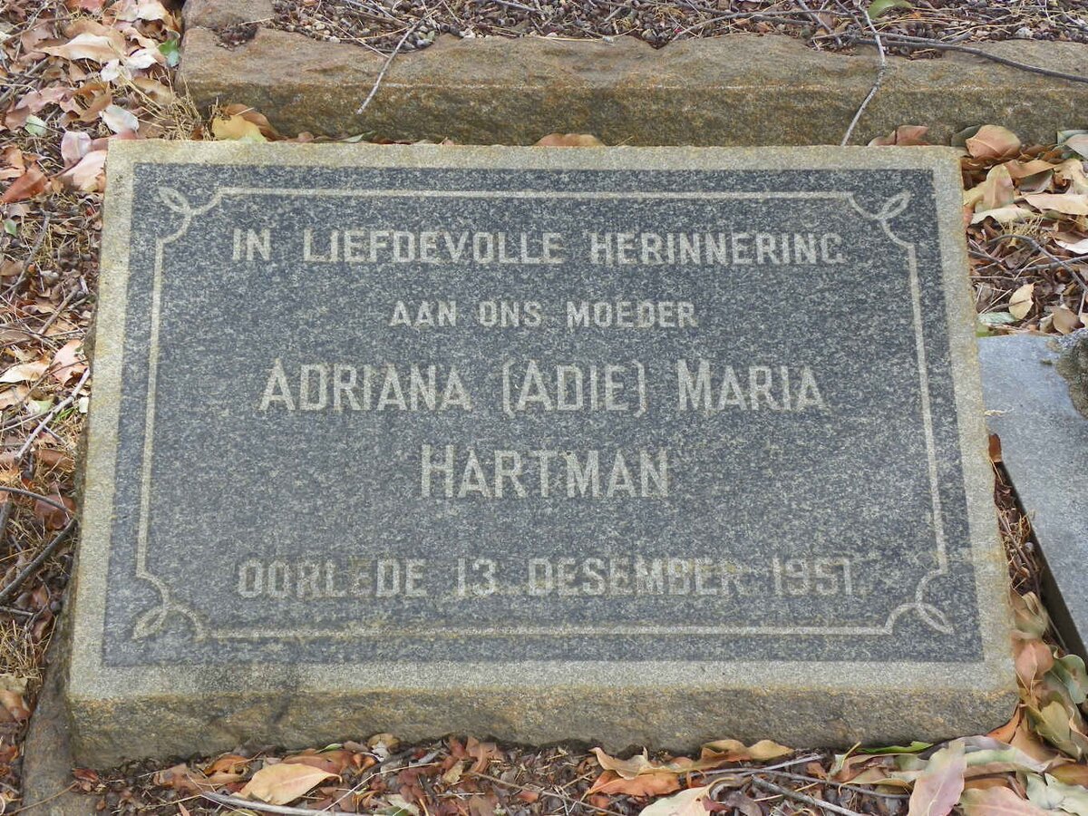 HARTMAN Adriana Maria -1951