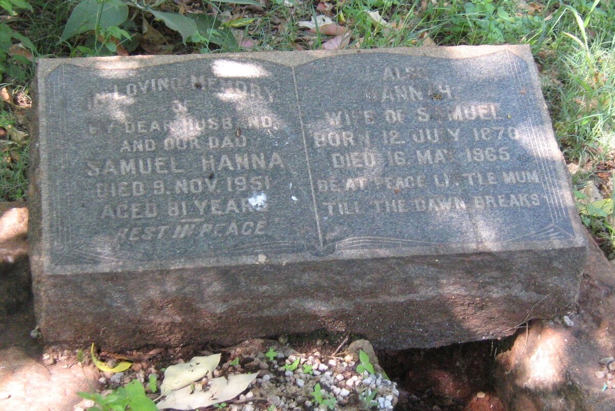 HANNA Samuel -1951 &amp; Hannah 1870-1965