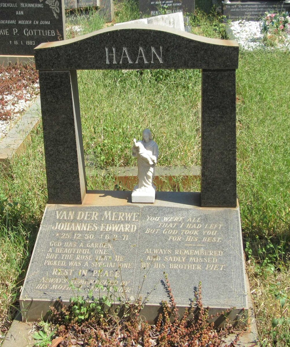 HAAN Van Der Merwe Johannes Edward 1950-1971