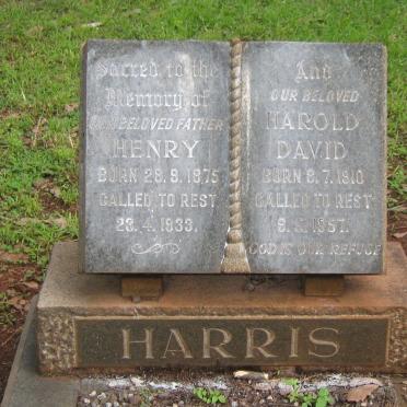HARRIS Henry 1875-1933 :: HARRIS Harold David 1910-1957