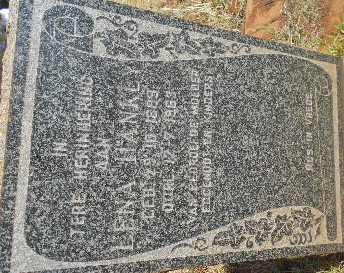 HANKEY Lena 1899-1963