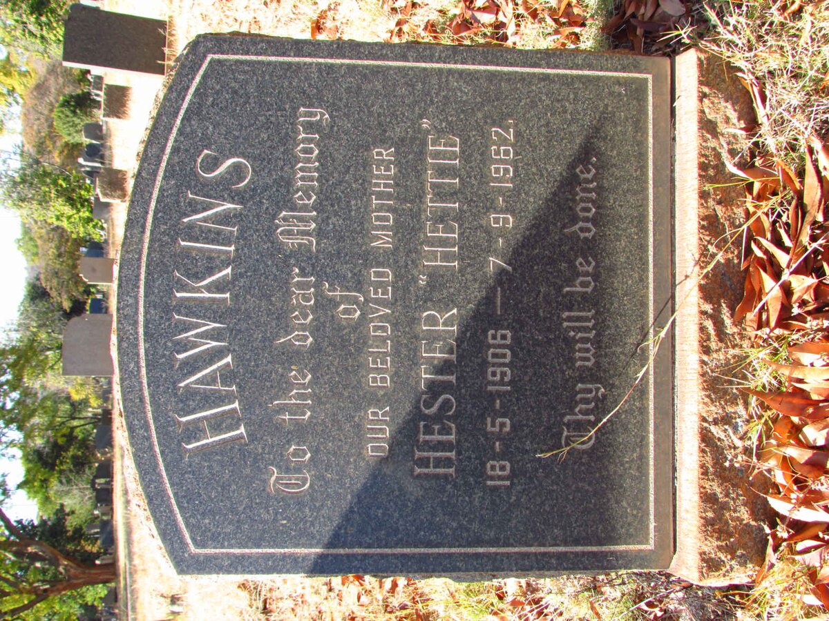 HAWKINS Hester 1906-1962