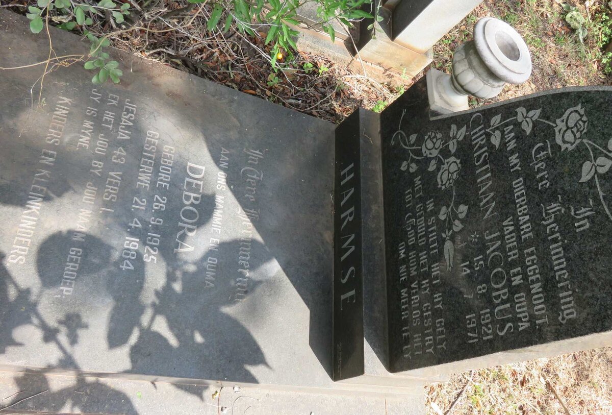 HARMSE Christiaan Jacobus 1921-1971 &amp; Debora 1925-1984