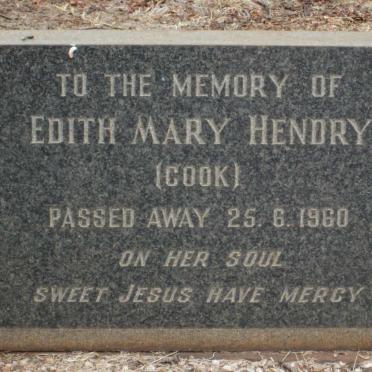 HENDRY Edith Mary nee COOK -1960