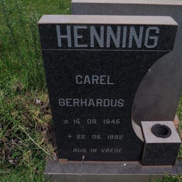 HENNING Carel Gerhardus 1945-1992