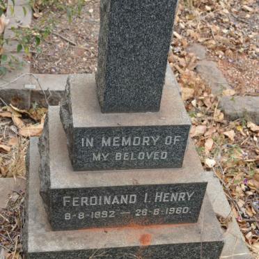 HENRY Ferdinand I. 1892-1960