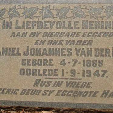 HEEVER Daniel Johannes, van den 1888-1947