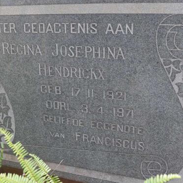 HENDRICKX Regina Josephina 1921-1971