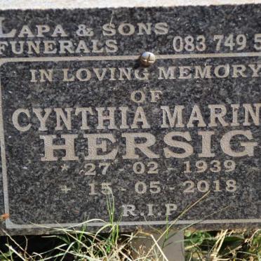 HERSIG Cynthia Marina 1939-2018