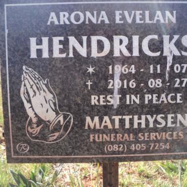 HENDRICKS Arona Evelan 1964-2016
