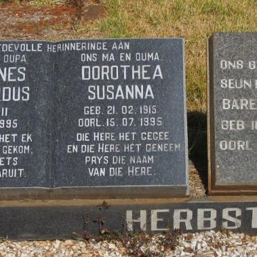 HERBST Johannes Barnardus 1911-1995 &amp; Dorothea Susanna 1915-1995 :: HERBST Barend J.S. 1940-1957